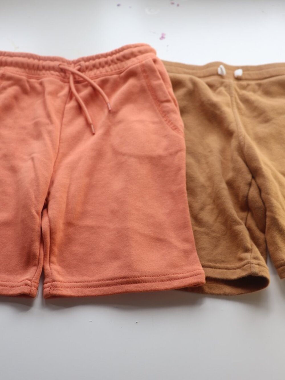 H and M Primark Sweat Pull On Shorts Lot Size 8 9 Orange Brown